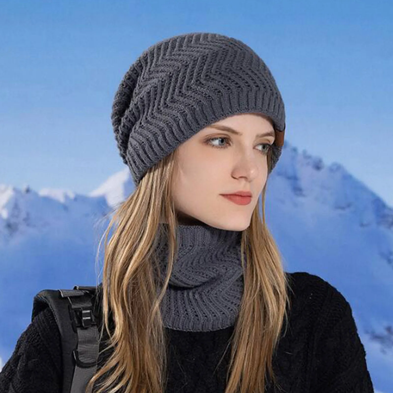 2 Stück Stricken Stirnband Pferdes chwanz Mütze und Schal Winter warmes Ohr Frauen breite Turban Haarschmuck Mädchen Haarband Kopf wickel