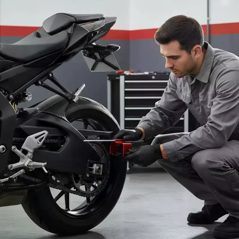 

Universal CNC Aluminum Motorcycle Chain Alignment Tool - Quick & Accurate For Motocross