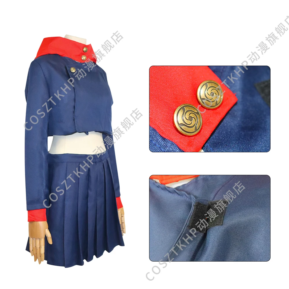 زي تنكري لمعركة جتسو أنيمي ، فستان شوكو من ييري ، لعب الأدوار في عيد هالوين ، زي المدرسة الثانوية ، جديد