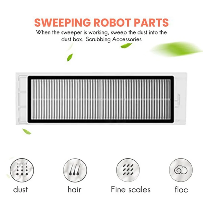 샤오미 미 로봇 진공 청소기 헤파 필터 교체 부품 키트, 2St Roborocks5 S50 S51 S55 S6 S60 S65 T6 더스트 박스
