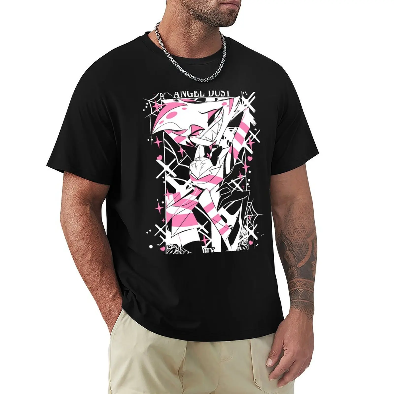 

angel dust hotel hazbin T-Shirt tees Funny t-shirt sublime vintage anime shirt mens designer t shirt