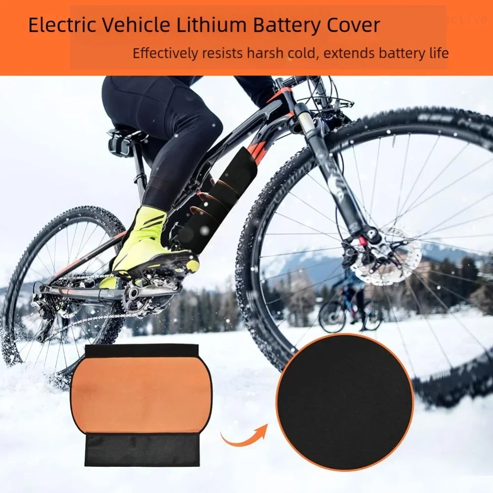 Bicycle Dust Cover Weatherproof Electric Bike Battery Cover Protects Against Dust Rain Cold Bicycle Protective Gear view 5