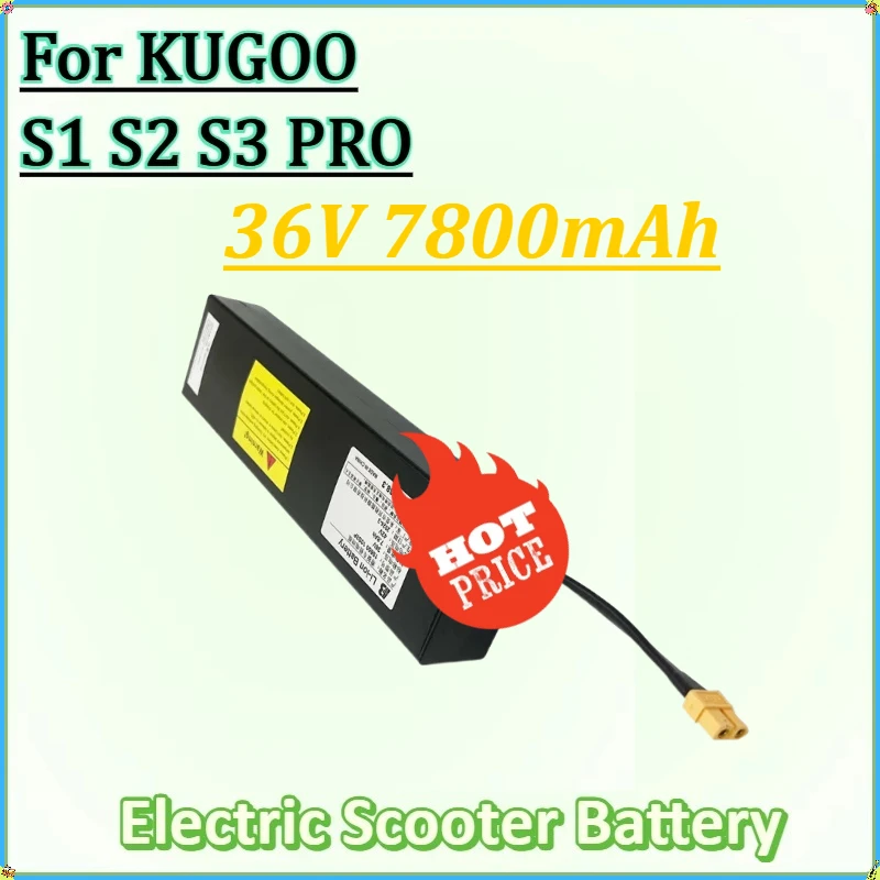 

For KUGOO S1 S2 S3 PRO Folding Electric Scooter Rechargeable Lithium Battery New 36V 7800mAh Replacement Battery Packs