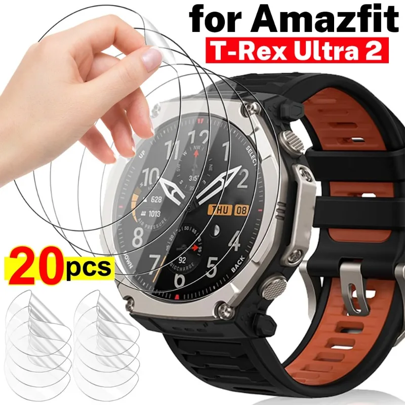 

20/5Pcs Hydrogel Films for Amazfit T-Rex Ultra2 Watch Sofft Clear Protective Films for Amazfit T-Rex Ultra2 Not Glass Accessorie