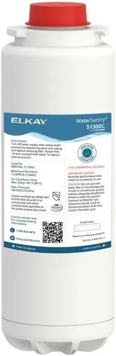 

51300C_3PK Фильтр WaterSentry от свинца и микропластиков, сертифицированный NSF/ANSI (3 шт. в упаковке) (для наполнения бутылок)