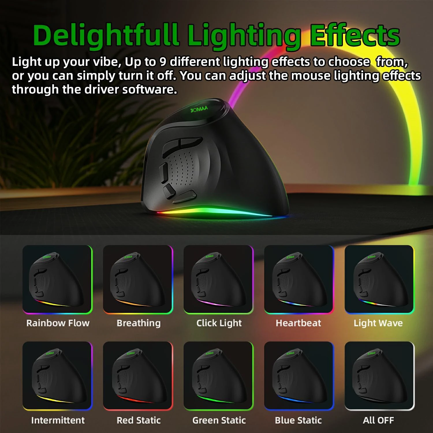 Imagem -05 - Bluetooth Modo Duplo Rgb Recarregável sem Fio Vertical Ergonômico Mouse Botões Laterais para Computador Notebook Portátil Android 2.4g e