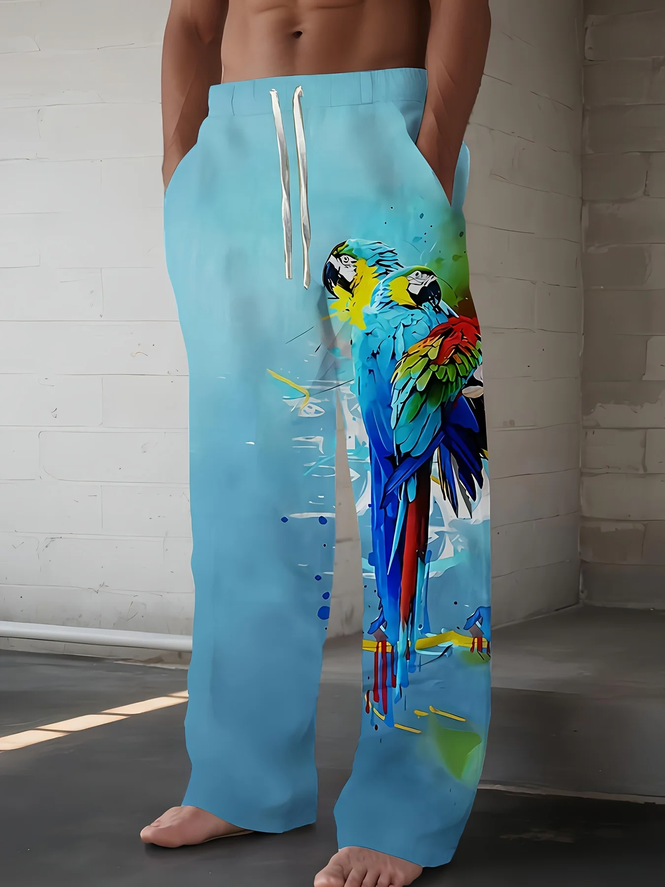 

Хит продаж: Модные спортивные брюки в стиле хип-хоп с 3D-принтом «Попугай на пляже» для отдыха и активного образа жизни