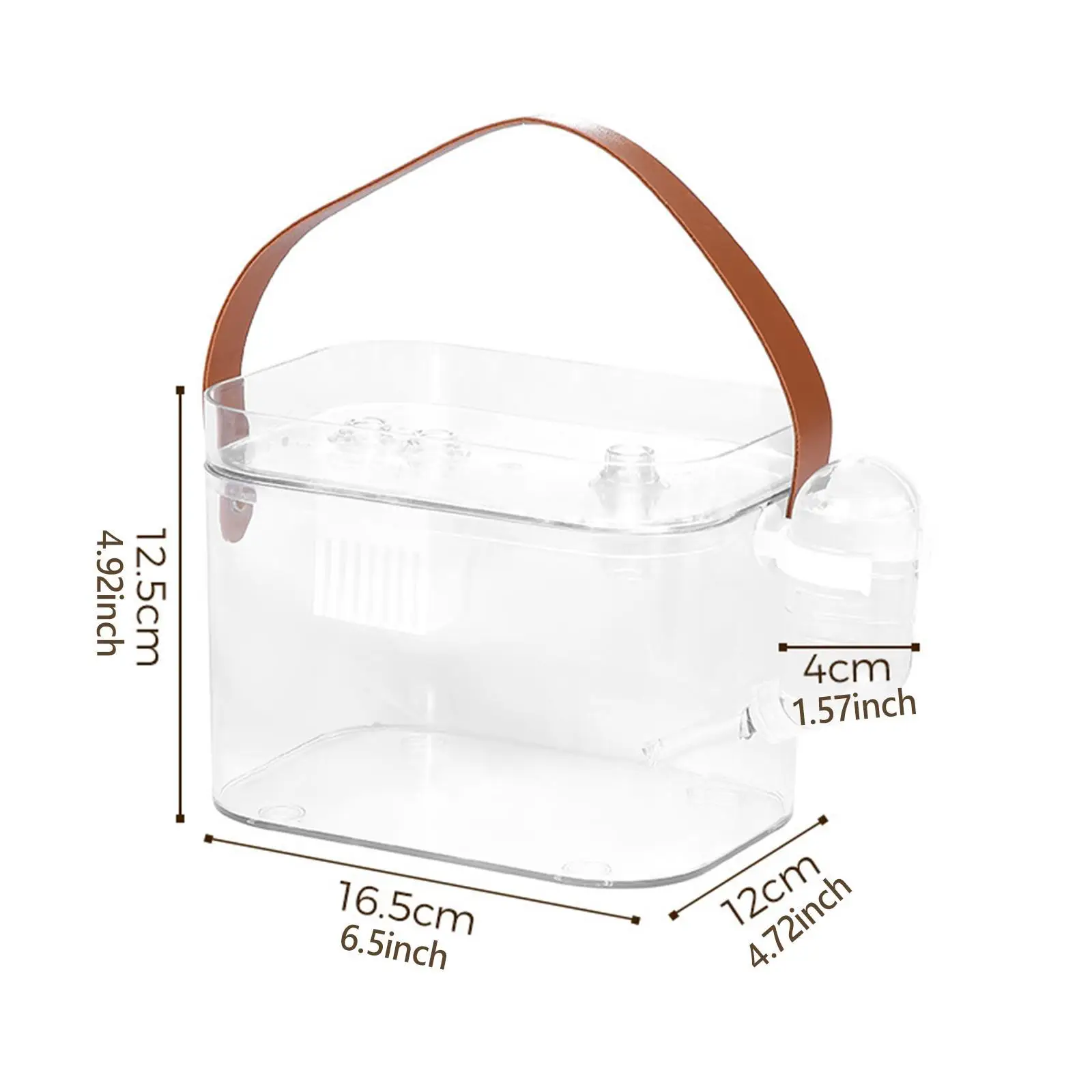 حامل هامستر محمول لحقيبة سفر للحيوانات الأليفة الصغيرة مع زجاجة مياه للفئران والجربوع