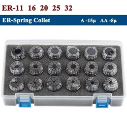 ER11 ER16 ER20 ER25 ER32 Set ER Spring Collet Chuck 0.015 0.008mm for CNC Milling Tool Holder Engraving Machine Lathe A Grade AA