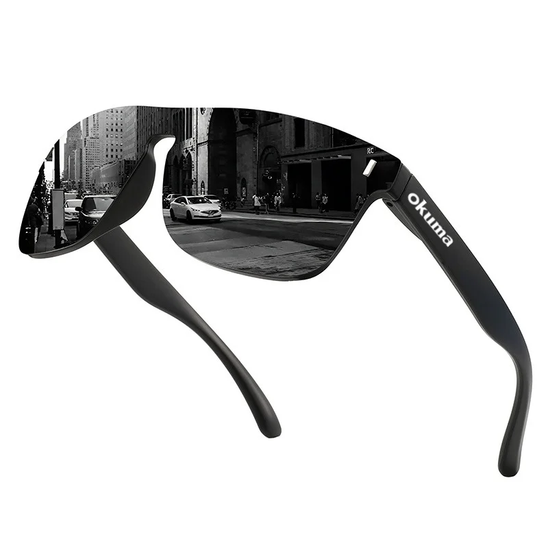 Okuma Neue Großrahmige Outdoor-Sport-Sonnenbrille UV400 Unisex Sonnenschutz Flash-Farbige Sonnenbrille Mode Polarisierte Einteilige Brille – Detail 6