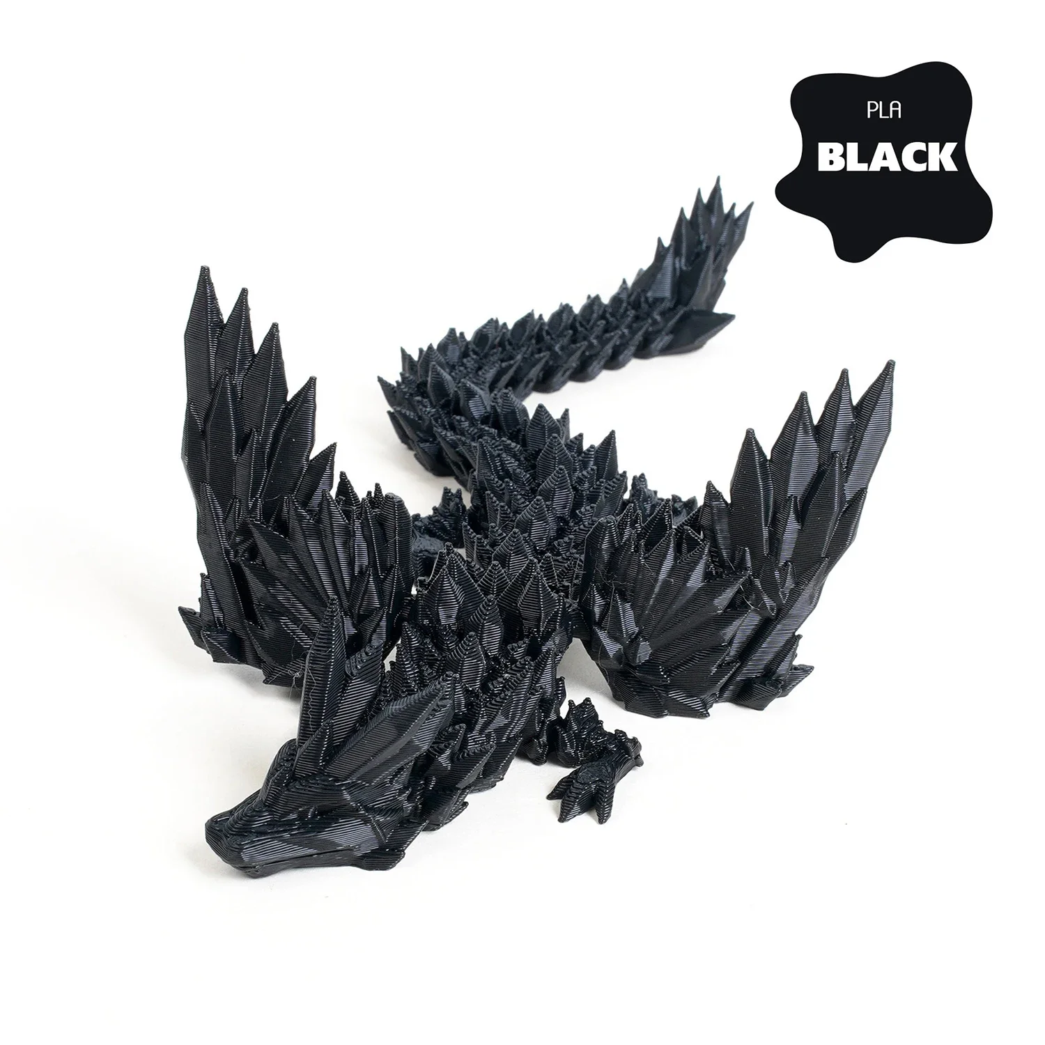 3D Printed Dragon Crystal Flying Dragon Ornament Movable Wing Dragons Landscape Decoration Ornaments Dragon Egg Toys for Kids