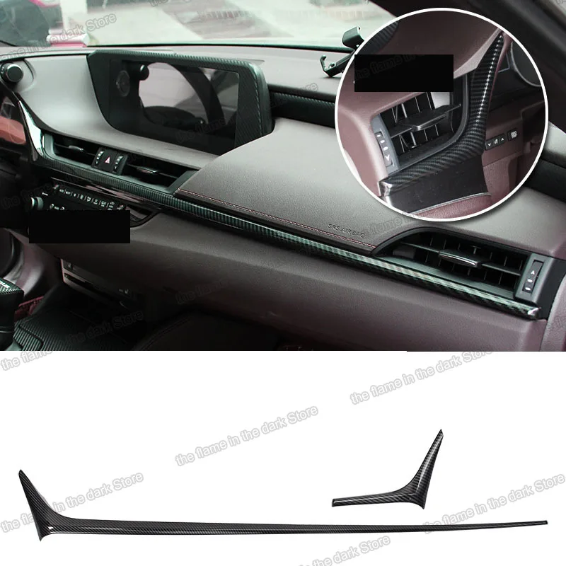 

carbon fiber abs car dashboard Center console trims for Lexus Es Es300h 200 es350 300h 2018 2019 2020 260 350 accessories