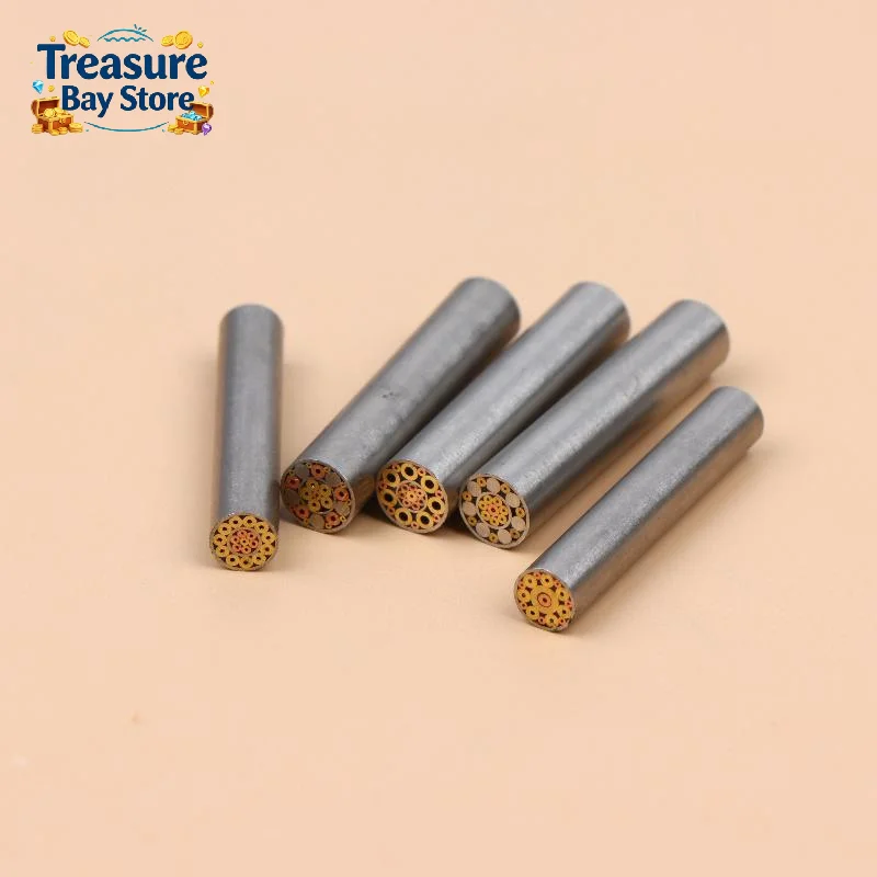 5/6mm Mosaic Pin Rivets for Knife Handle Patch Screw Brass Mosaics Rivets Nail Steel Tube Slingshot Patch Rivet Length 30mm