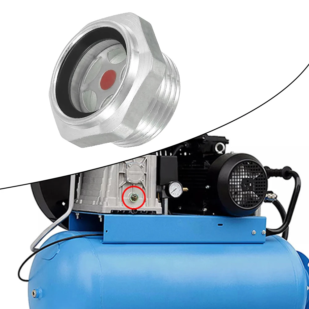Installation Air Compressor Oil Sight Glass Enhanced Sealing Performance Air Compressor Aluminum Oil Level Gauge
