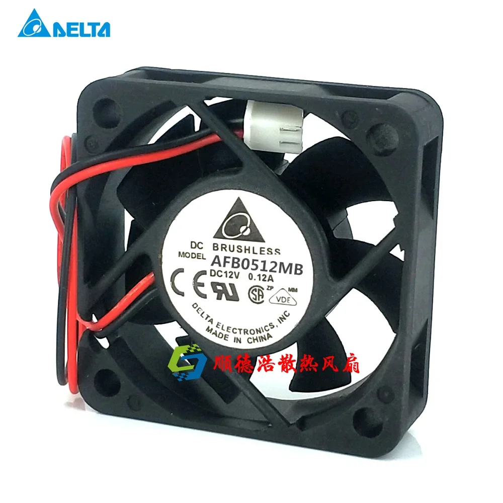 

Delta Electronics AFB0512MB DC 12V 0.12A 50x50x15mm 2-Wire Server Cooling Fan