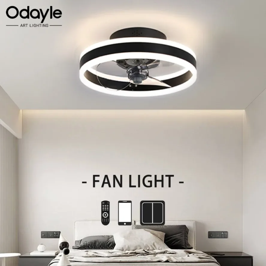 

Modern LED Ceiling Fan Light Round Up and Down Glow Smart APP Remote Dimming 6-speed Living Room Bedroom Fan Home Decor Lighting