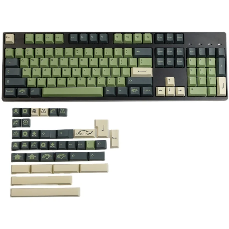 140ปุ่ม/ชุด GMK Terra Keycaps PBT Dye ระเหิดคีย์เชอร์รี่โปรไฟล์ Keycap ISO ใส่7U Spacebar สำหรับ HHKB ANNE โป๊กเกอร์