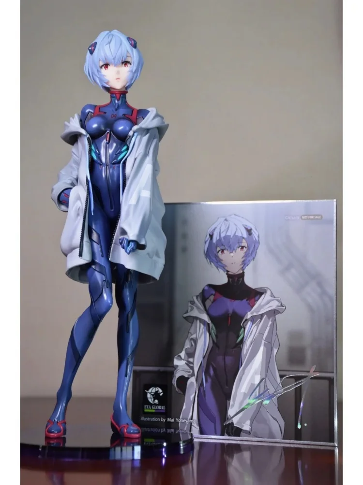 

EVA Ayanami Rei Animation Peripherals Trench Coat Standing Posture Ornaments Figure Action Figure Doll Gift Collectible Toys