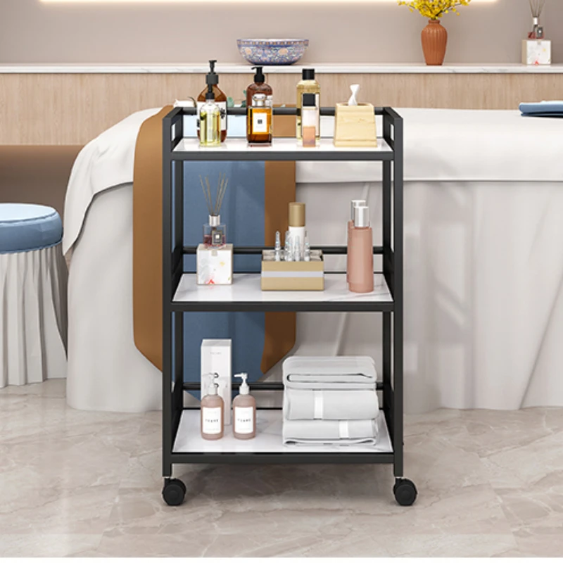 

Luxury Hairdressing and Spa Trolley Salon Manicure Cart for Hotels Living Room and Lash Stations Elegant Multi-Use Organizer