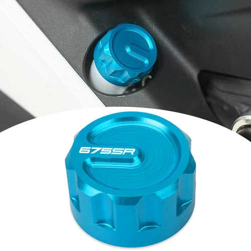 Imagen 1 del producto Accesorios de motocicleta CNC radiador anticongelante tapa de refrigerante tapa de tanque de agua cubierta decorativa para 675SR-R 675SR 675 SR