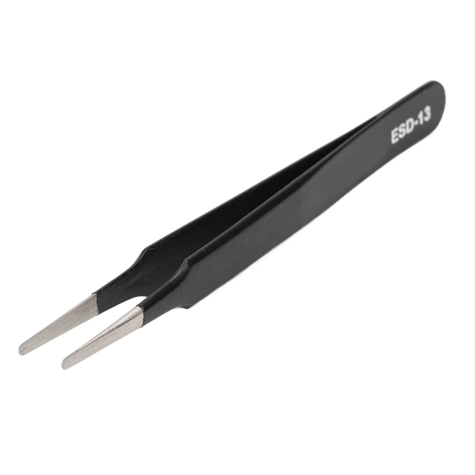 Static Resistant Tweezer Stainless Steel Flat Head Eyebrow Tweezer for Accuracy Electronic Components Static Resistant Tweezer