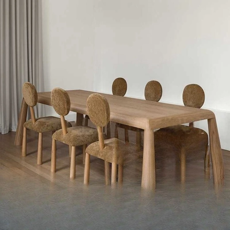 Klein appartement huishoudelijk licht luxe eenvoudige stille wind eettafel designer eettafel eetkamerstoel