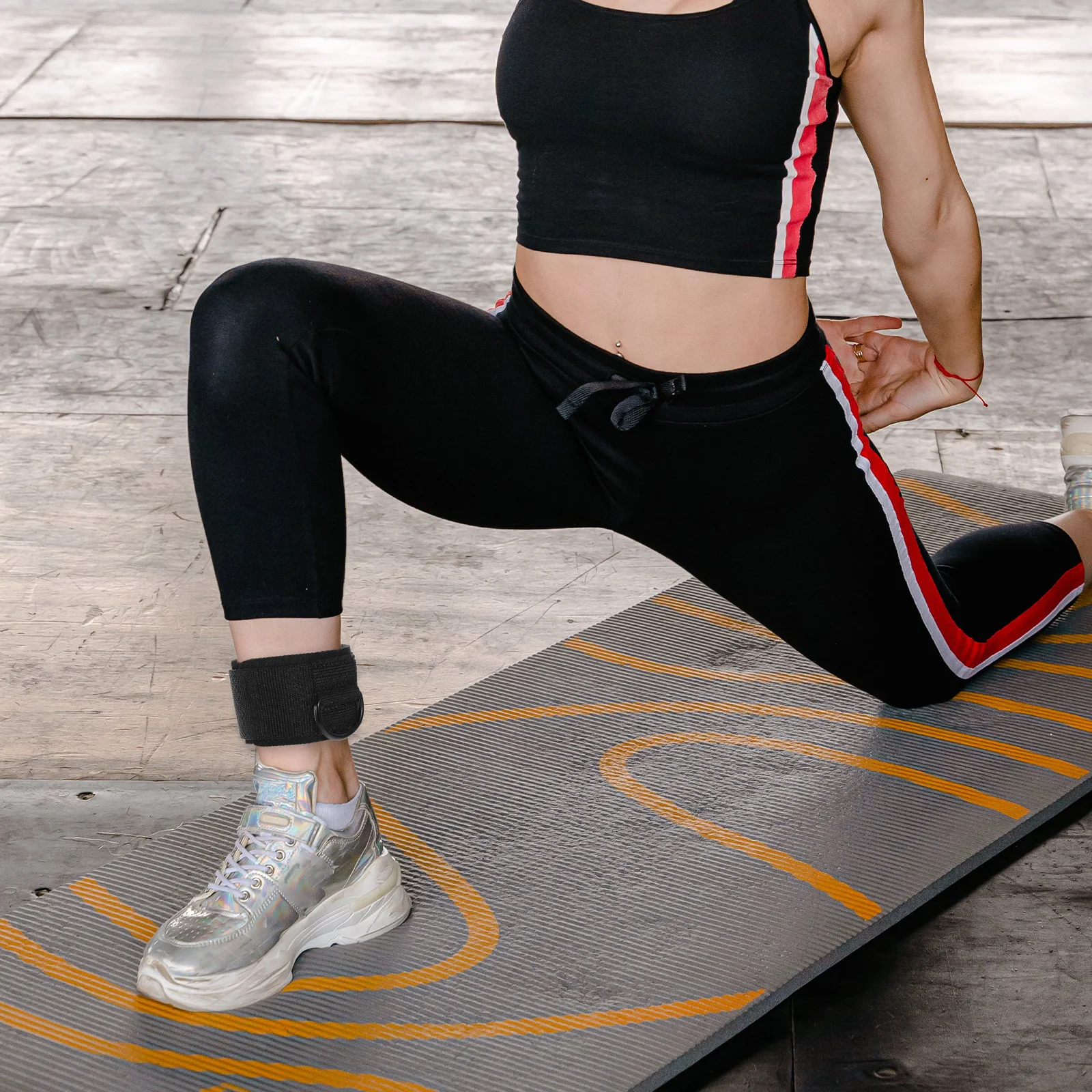 2 шт. манжеты на щиколотке, профессиональный регулируемый ремень для тренировок бедер и бедер, многофункциональное портативное оборудование для фитнеса