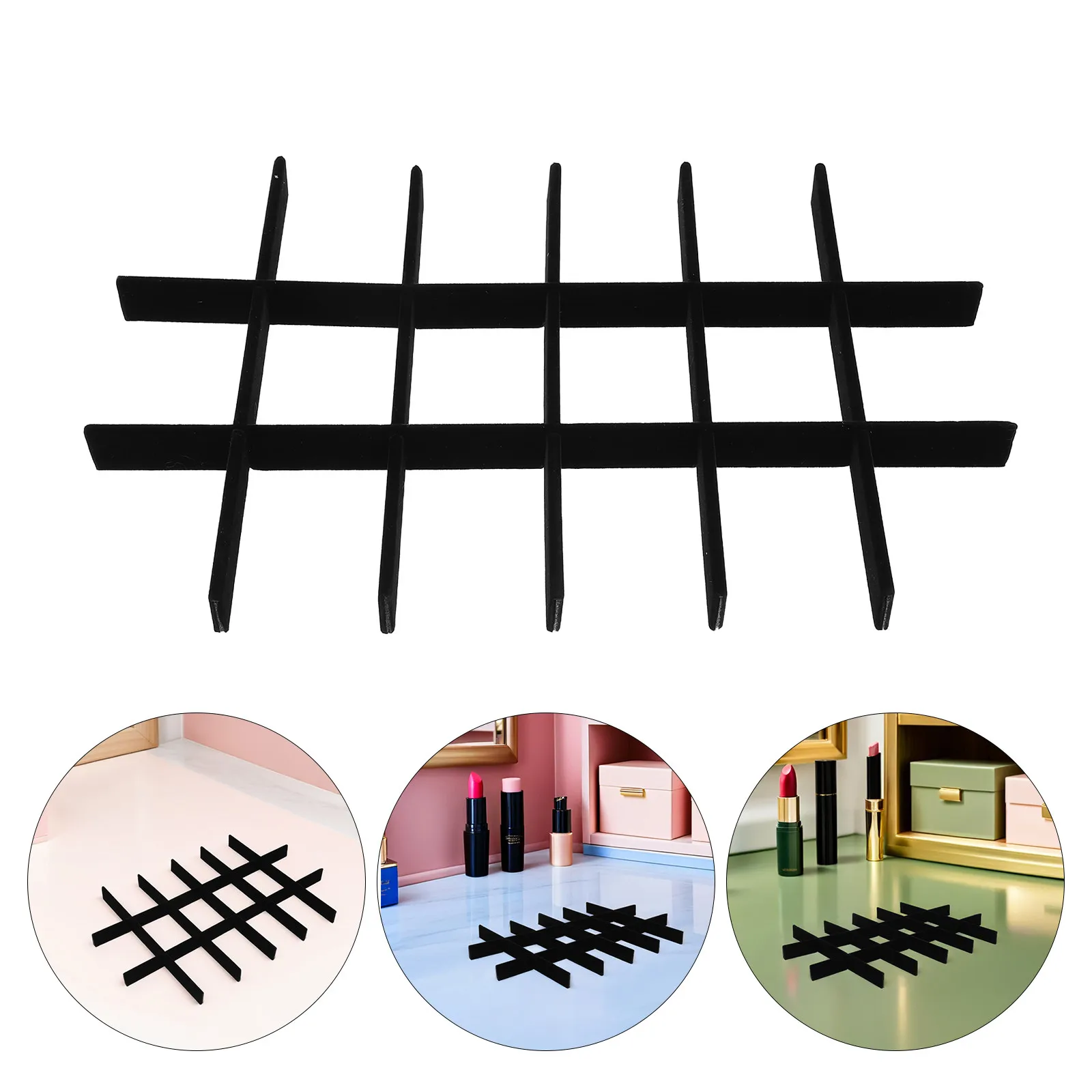Adjustable Jewelry Box Divider Inserts 18-Grid Organizer Tray Separator for Rings Necklaces Bracelets Jewelry Storage