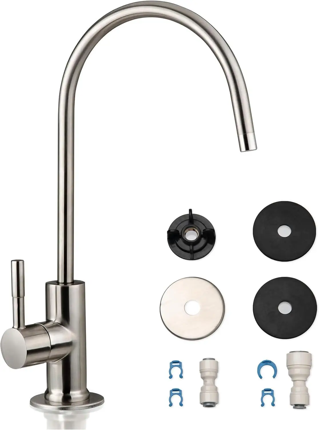 

GA1-BN RO Faucet, Kitchen Sink, Stainless Steel, Brushed Nickel, Lead-Free, Non-Air Gap