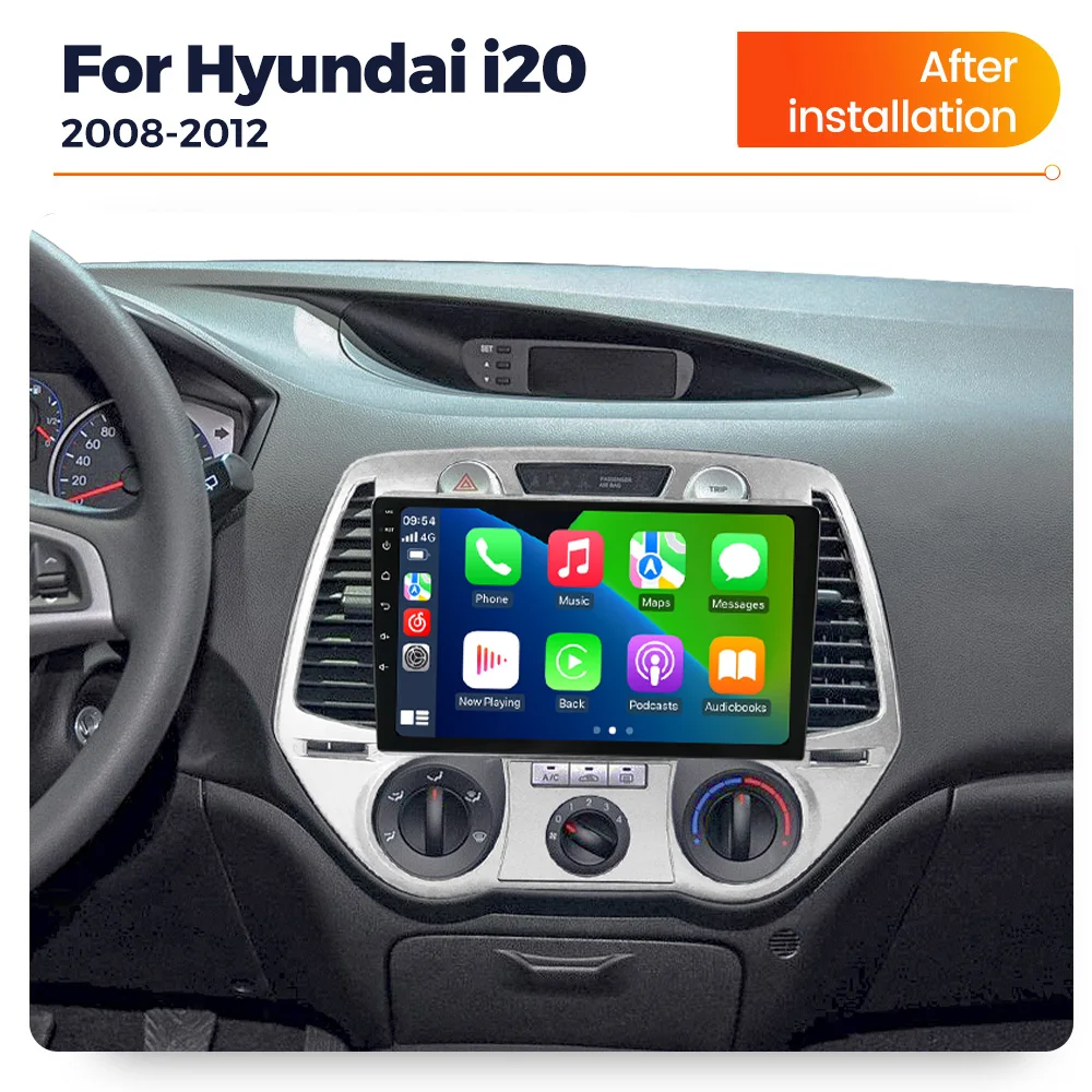 MEKEDE 2 Din Wireless Carplay Für Hyundai i20 2008 - 2012 IPS Bildschirm Autoradio GPS BT Autoradio Stereo Intelligentes Audiosystem