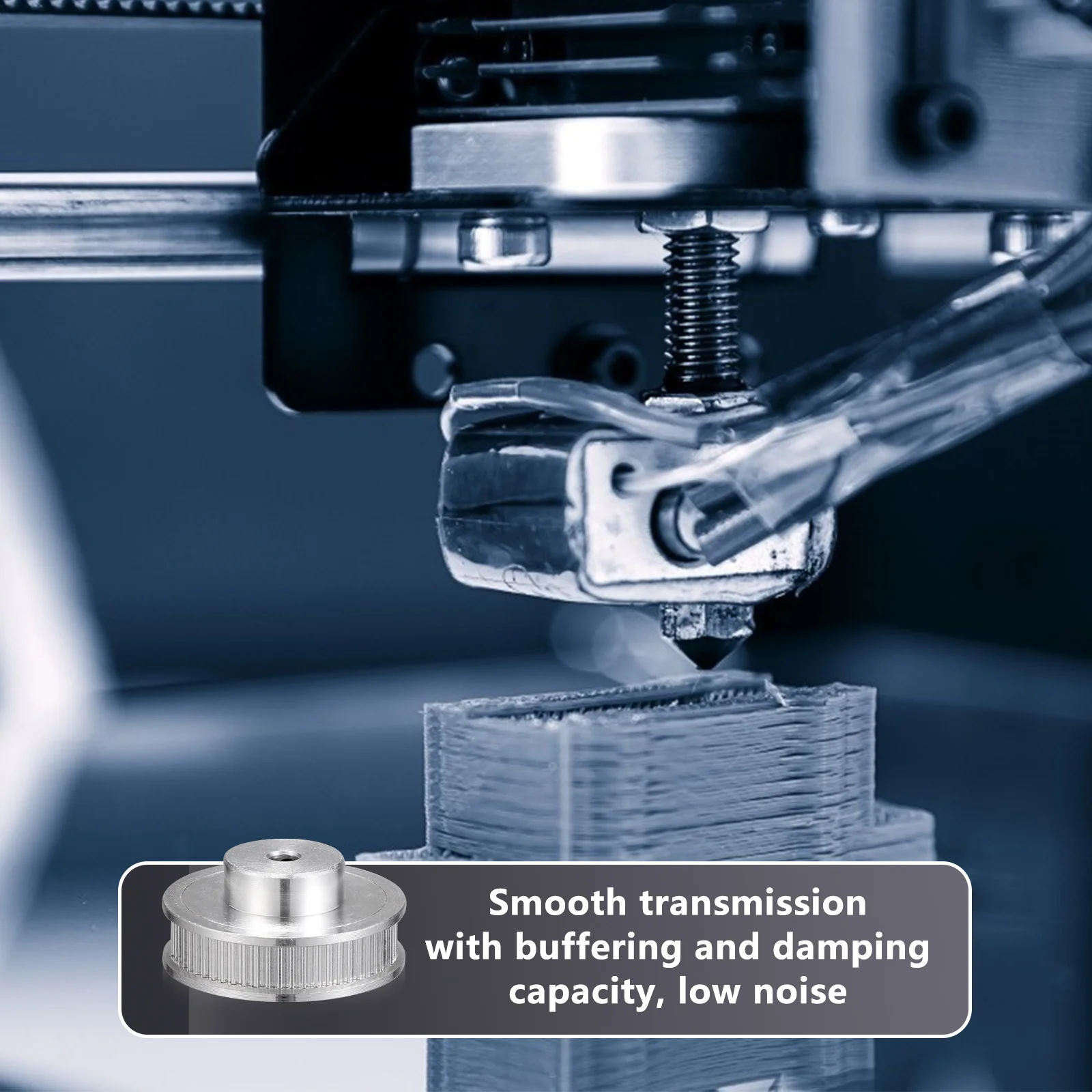 مجموعة عجلة سحب متزامن للطابعة ثلاثية الأبعاد ملحقات نظام متري محرك متدرج بكرة مؤقت اشتعال