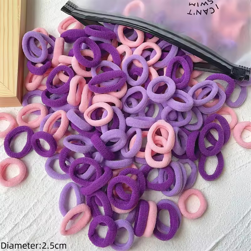 50pcs Black Elastic Hair Band Leagues Ties Colets Scrunchies Springs Gum Accessory For Girl Women No Damage Pigtails Holder Set - Image 24