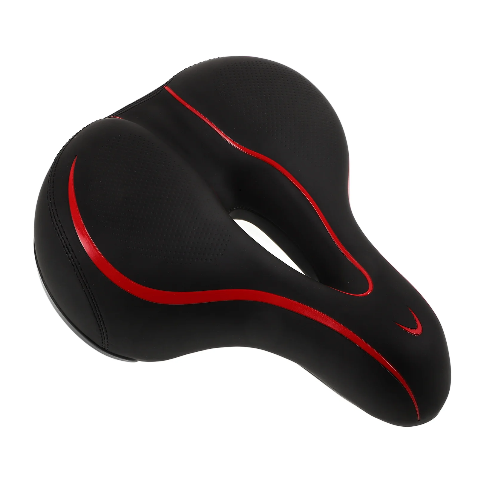 

Shock Absorbing Mountain Bike Saddle Seat Cushion Comfortable Black Easy Adjust ergonomic design reduces pressure durable