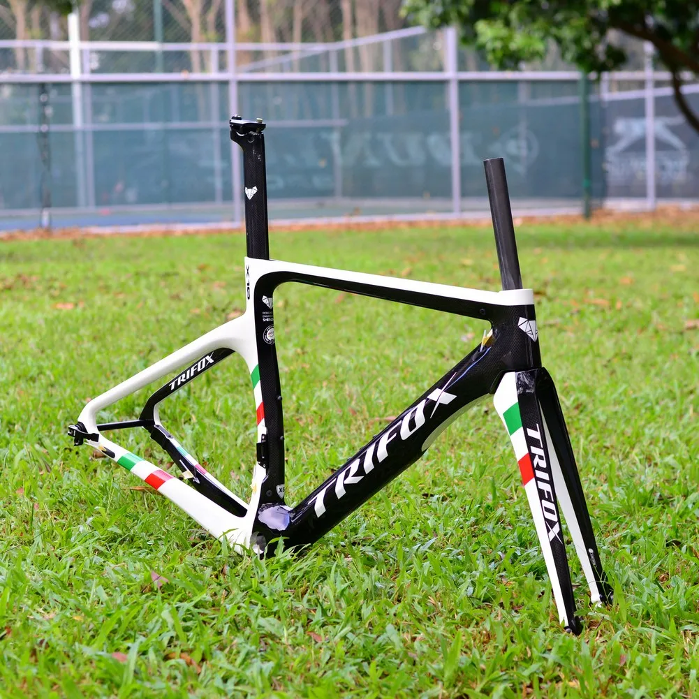 TRIFOX Full Carbon Road Bike Frameset X10 Camo X10 Disc Brake DI2  BSA BB68 Threaded 700 x 25C Thru Axle Aero Bicycle Frame