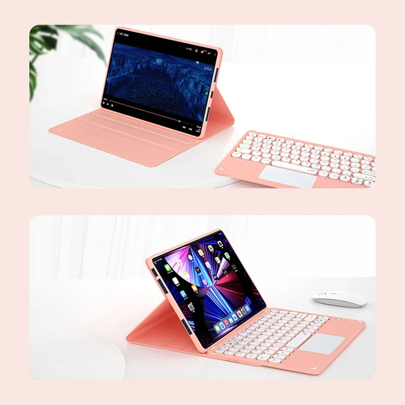 Touchpad klawiatura Case dla Xiaomi Mi Pad 5 2021 klawiatura magnetyczna Tablet z myszą dla Xiaomi Mipad 5 PU skóra inteligentna okładka