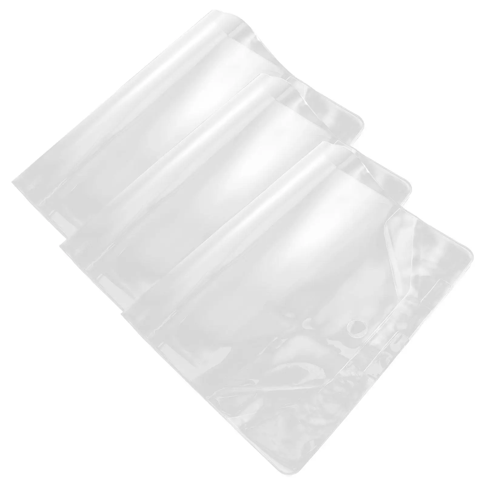 

3Pcs A5 Book Cover Set Heavy Duty Transparent Plastic Protector for Notebooks Adjustable Fit Waterproof Book Film for Study