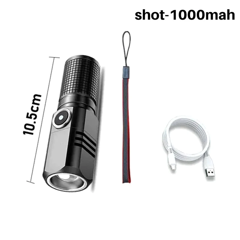 Hot Sale 10000 Lumens Mini LED Flashlight XHP50 USB Rechargeable Built-In Battery 3 Light Modes Portable Torch Lamp