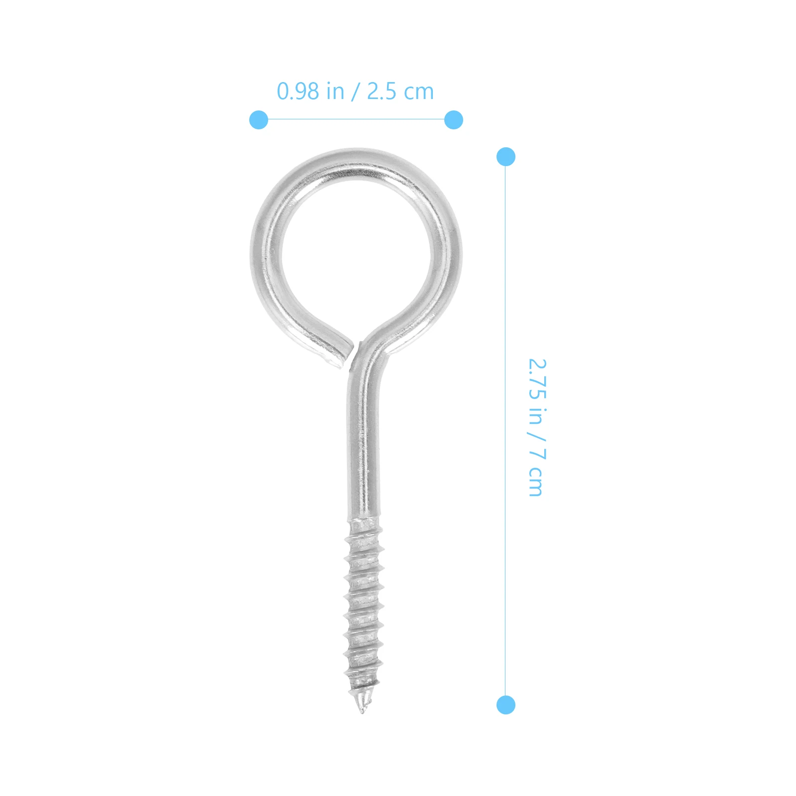 

Stainless Steel Eye Screws Heavy Duty Ceiling Hooks Hanging Plants Bulbs Cups Keys Load Bearing Outdoor Indoor Use Rope Light