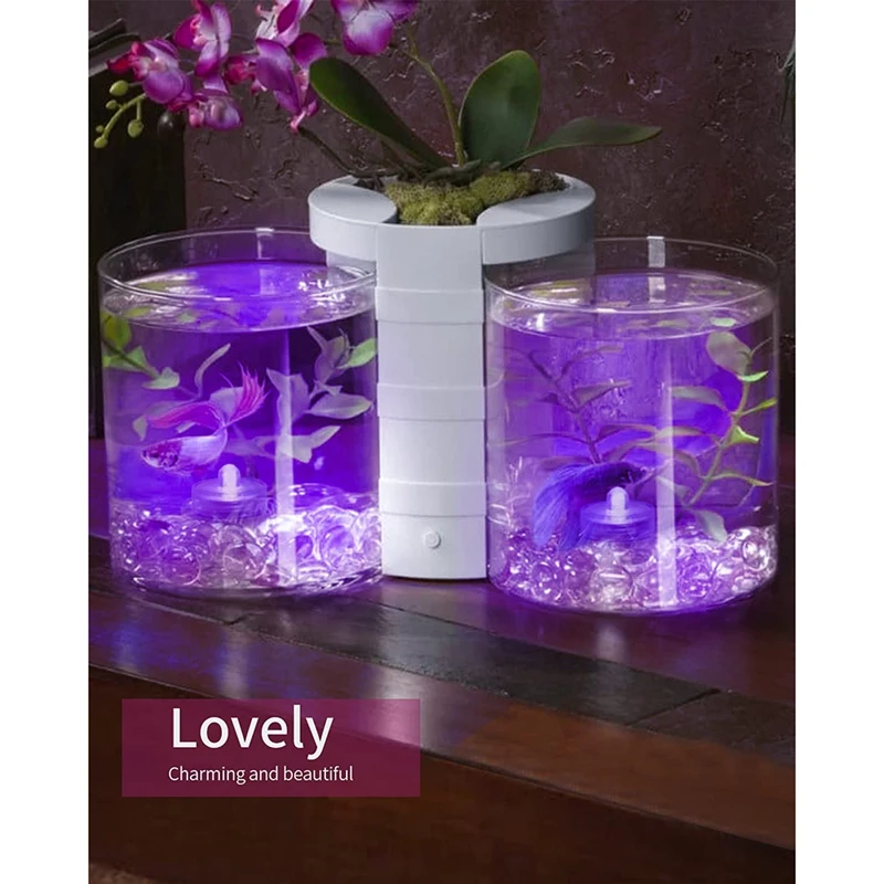 Promotion! 12Pcs Submersible LED Light,Purple Waterproof Flameless Candle Tea Lights,Underwater Battery Operated Seasonal Festiv