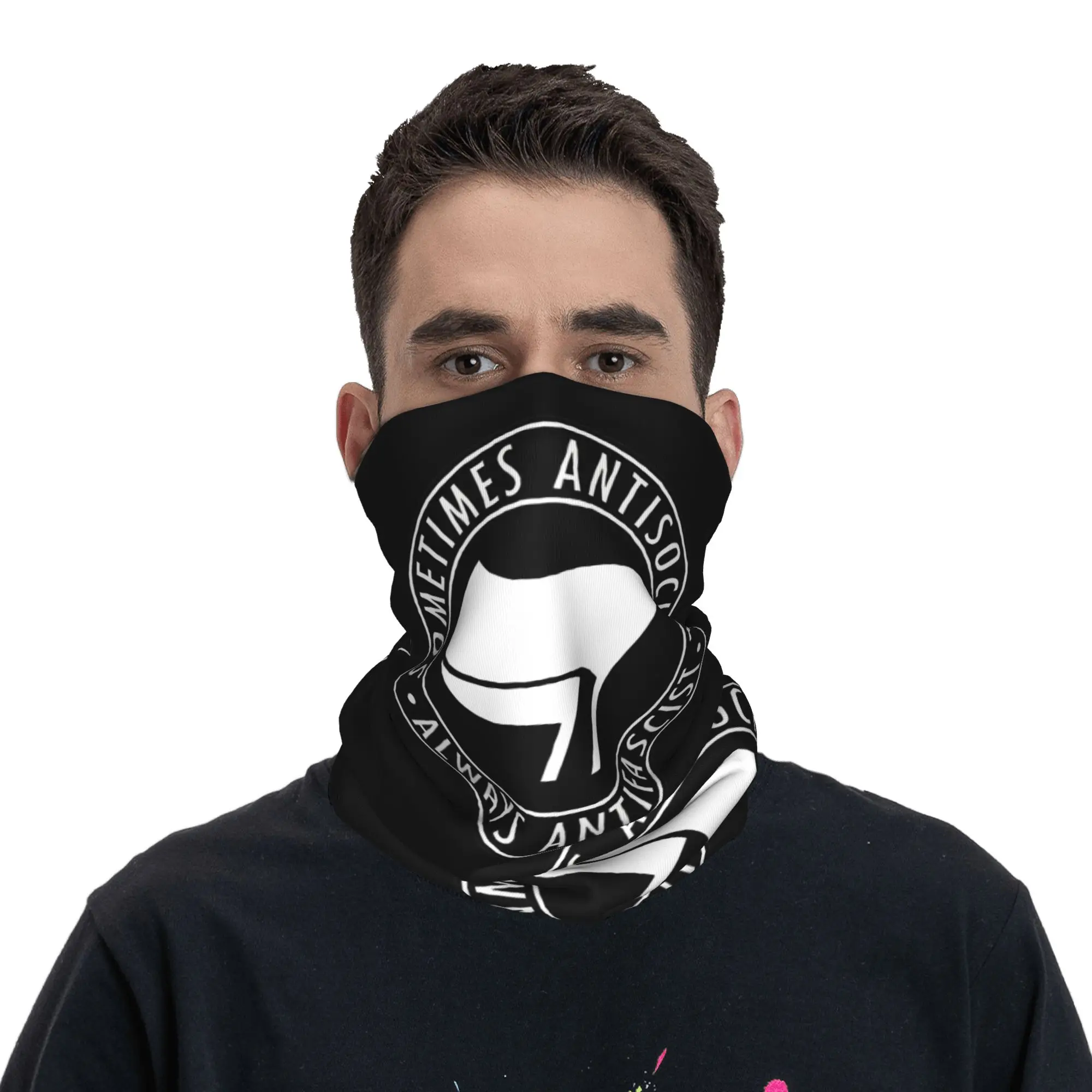 Always Anti Fascist Bandana Neck Cover Printed  Magic Scarf Warm Balaclava Hiking for Men Women Adult Windproof