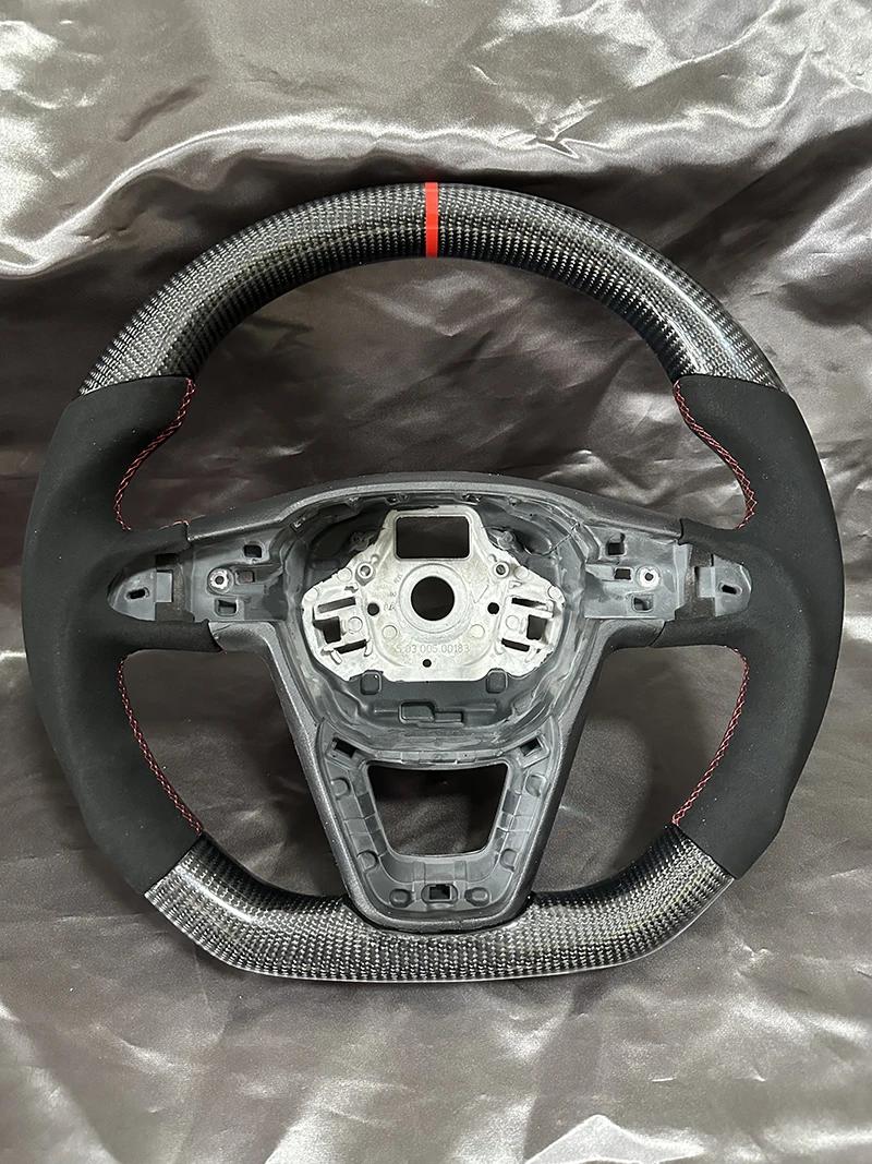 Customised Carbon Fiber Steering Wheel For Seat Leon FR Cupra 5F Ibiza 6F Arona Ateca Leon ST Alhambra 2014-2019