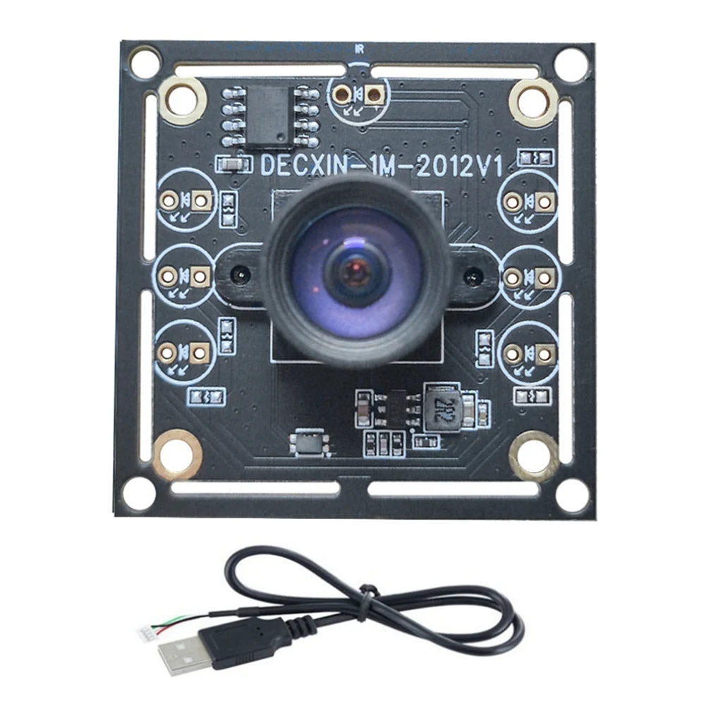 AA91 2PCS 100 Degree Camera Module 1MP OV9732 1280x720 30fps USB Camera Module Drive Free for WinXP/7/8/10 with 60cm Cable