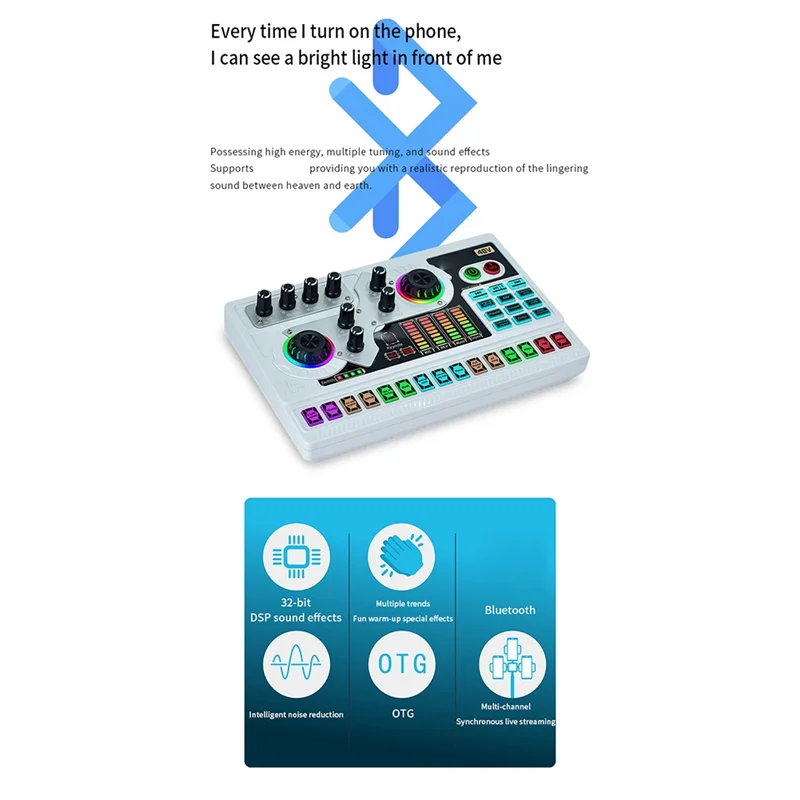 CABE-SX96 48 فولت كارت الصوت ميكروفون للهاتف المحمول الكمبيوتر البث المباشر في الهواء الطلق الغناء المنزل استخدام خلاط صغير