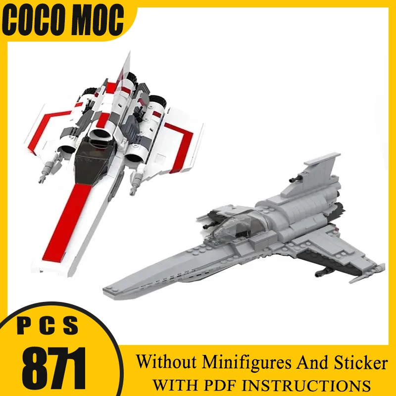 

Комплект строительных блоков Viper Mark 7, космический корабль, самолет, кирпич, MOC, космическая галактика, модель игрушки, сделай сам, колониальный Viper STEM, Рождественский подарок