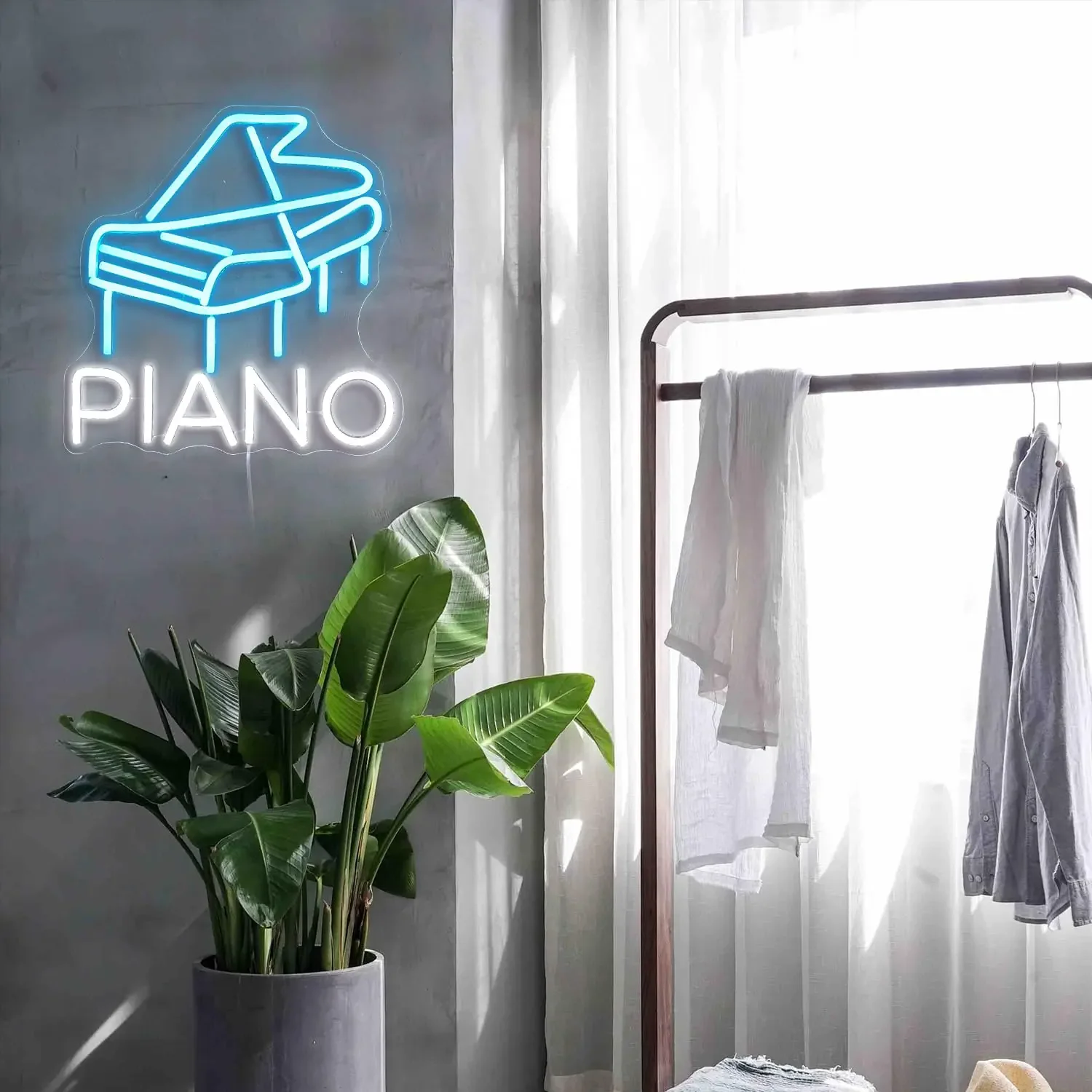 Piano Neon Signs for Wall Decor Piano  Music Neon Lights for Bedroom Piano Led Light up Sign with USB Powered for Music Party