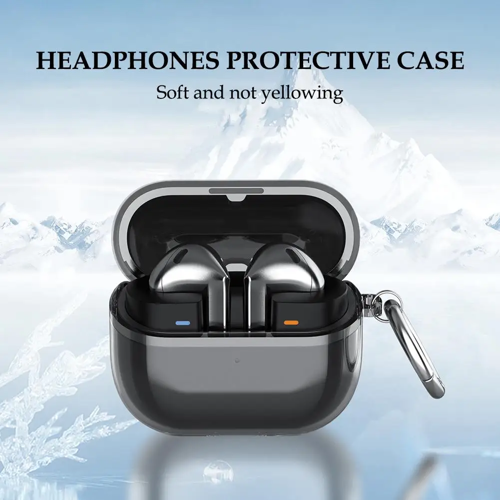 Soft Silicone Case For Samsung Galaxy Buds 3 Pro Wireless Bluetooth Earphone Shockproof Protective Case With Switch Hook