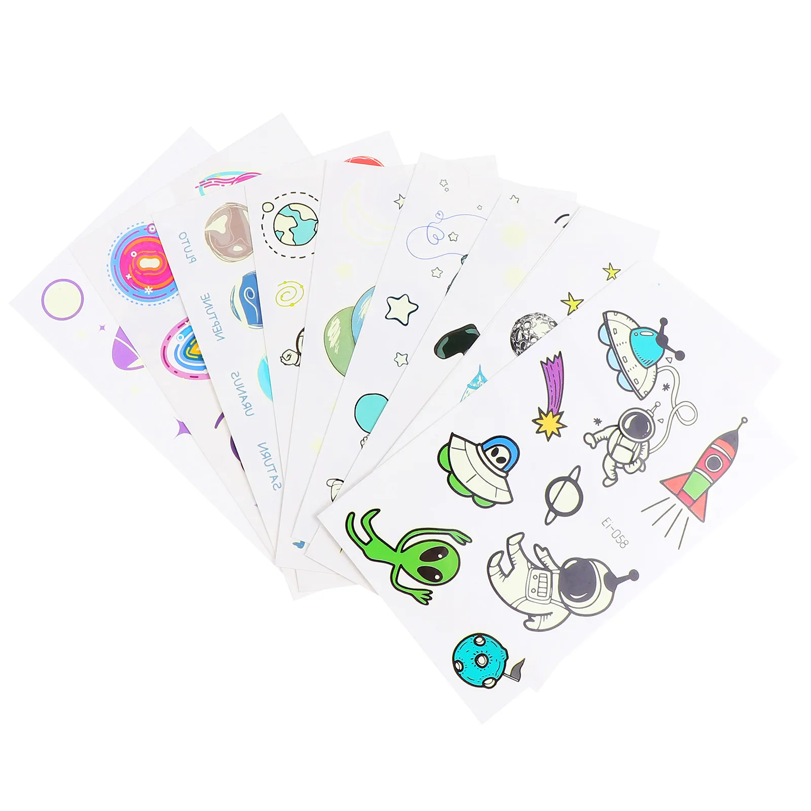 

10 Sheets Stickers for Face Cute Aesthetic Doodle Letter Space Fake Body Outer