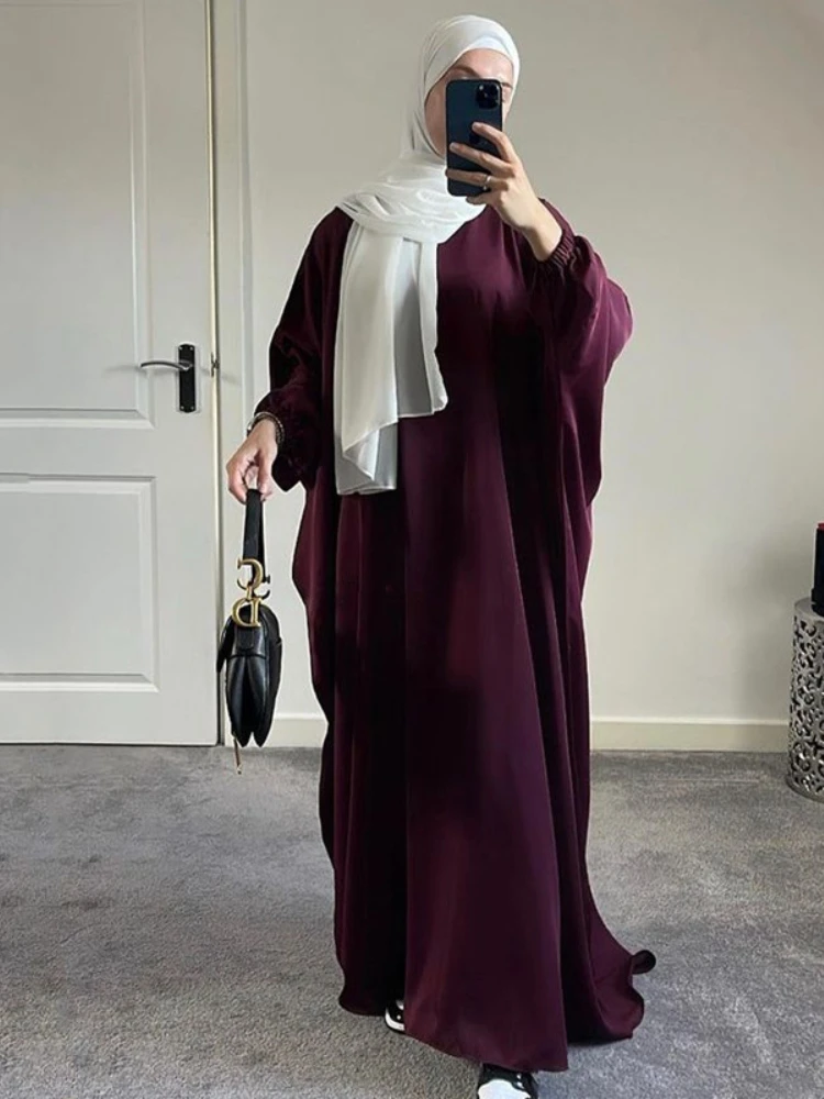 Ramadan One Piece  Long Khimar Abaya Muslim Women Dress Prayer Garment Dubai Saudi Prayer Dress Maxi Loose Robe Eid Niqab