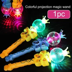 Kids Luminous Glowing Stick Magic Projection Wand Rod Flashing Star Led Up Light Kids Children Gift Toy For Led Party Supplies