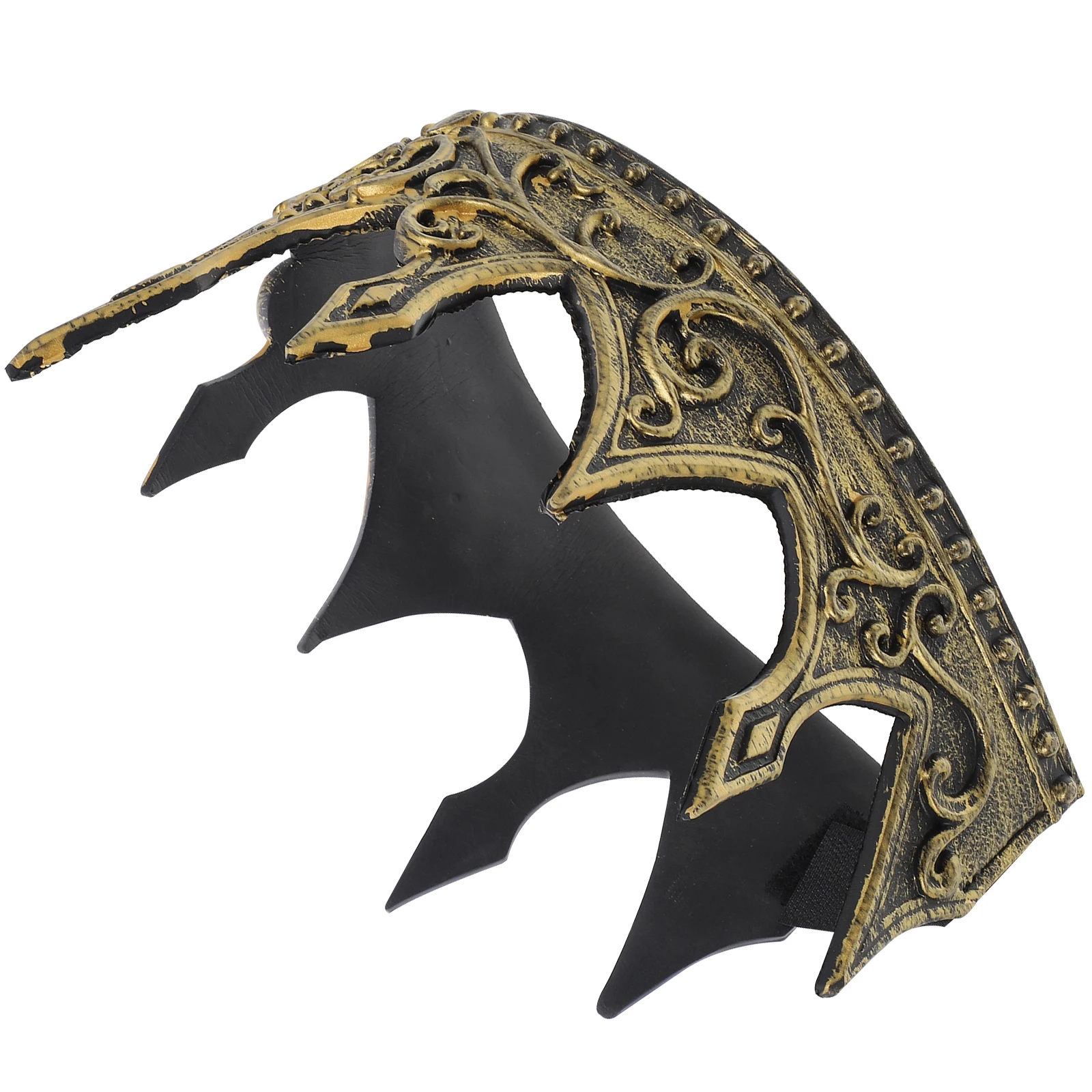 

Adjustable Medieval Pu Luxury Party Headdress Golden Crown For Cosplay Wedding Halloween Men Women